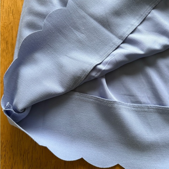 LOFT Light Blue double scalloped Skirt - Picture 4 of 5